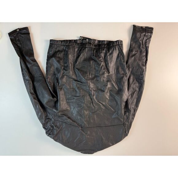 Ultimo Black Leather Bomber Jacket Classic Motorcycle Style - Picture 6 of 6